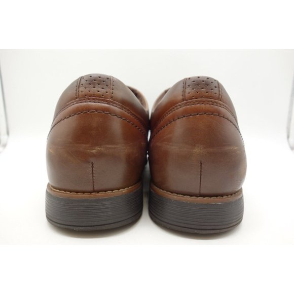 Rockport Brown Leather Lace Up Dress Oxfords Shoes Men\'s 13 W